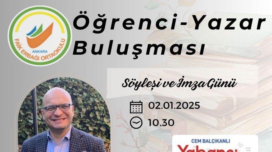 Prof. Dr. Cem Balçıkanlı ile Söyleşi ve İmza Günü