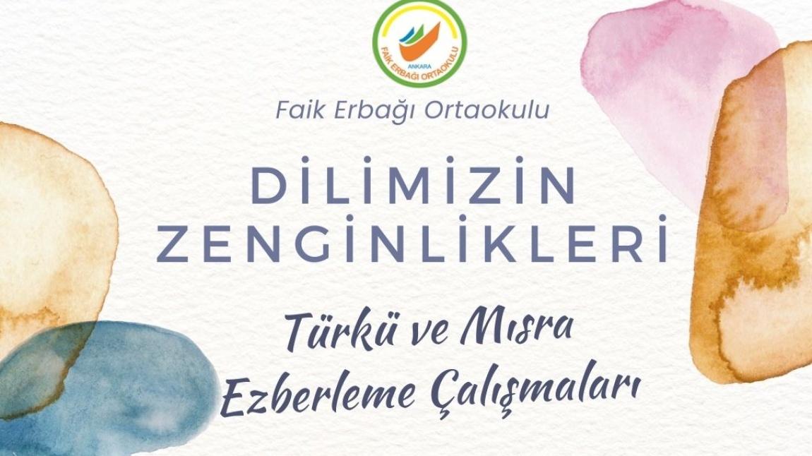 Dilimizin Zenginlikleri Mayıs Ayı Etkinlikleri: Türkü ve Mısra Ezberleme Çalışmaları